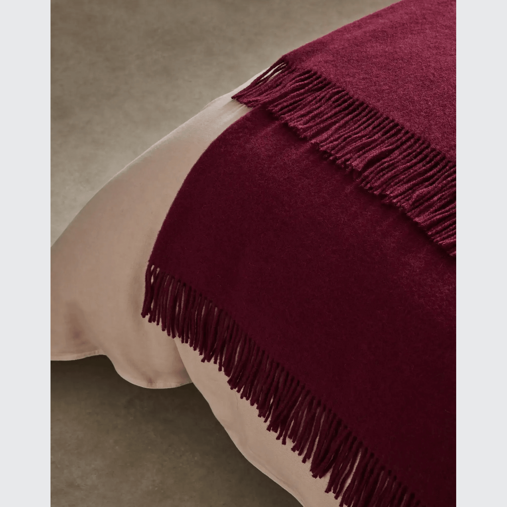 Weave Home Nevis Throw Blanket - Rhubarb | NZ Lambswool gallery detail image