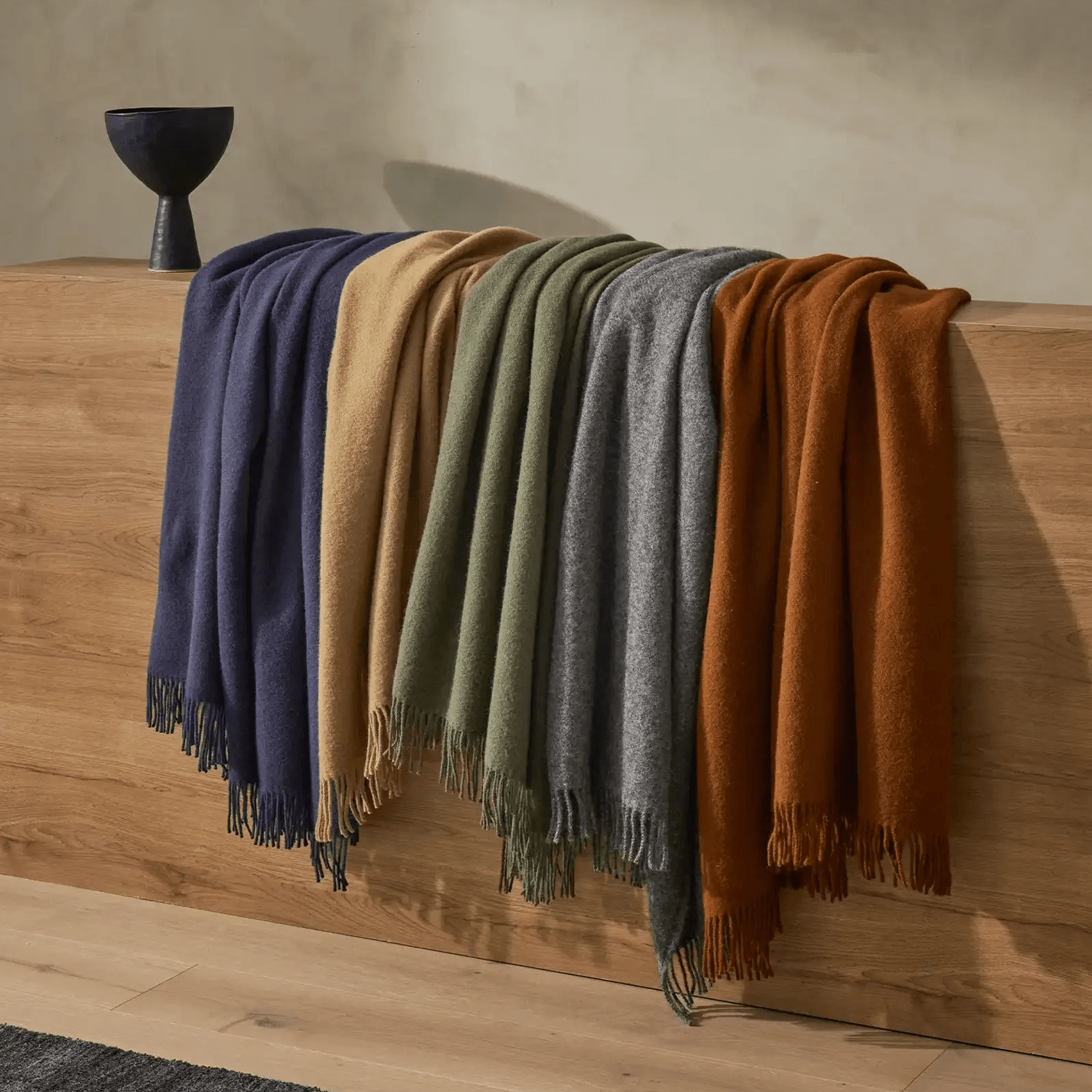 Weave Home Nevis Throw Blanket - Spice | NZ Lambswool gallery detail image