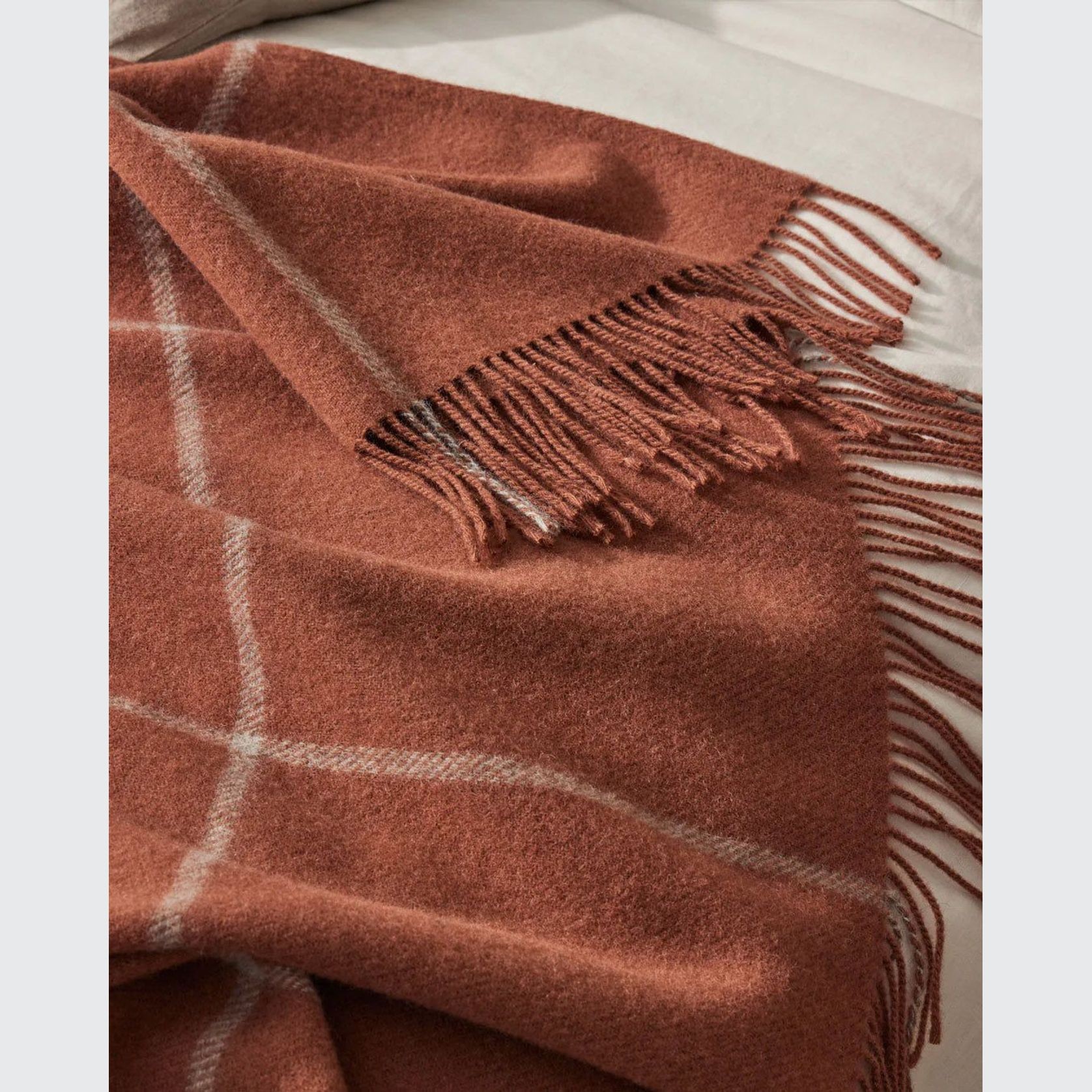 Weave Home Ranfurly Throw - Earth | 100% Wool | Large Size gallery detail image