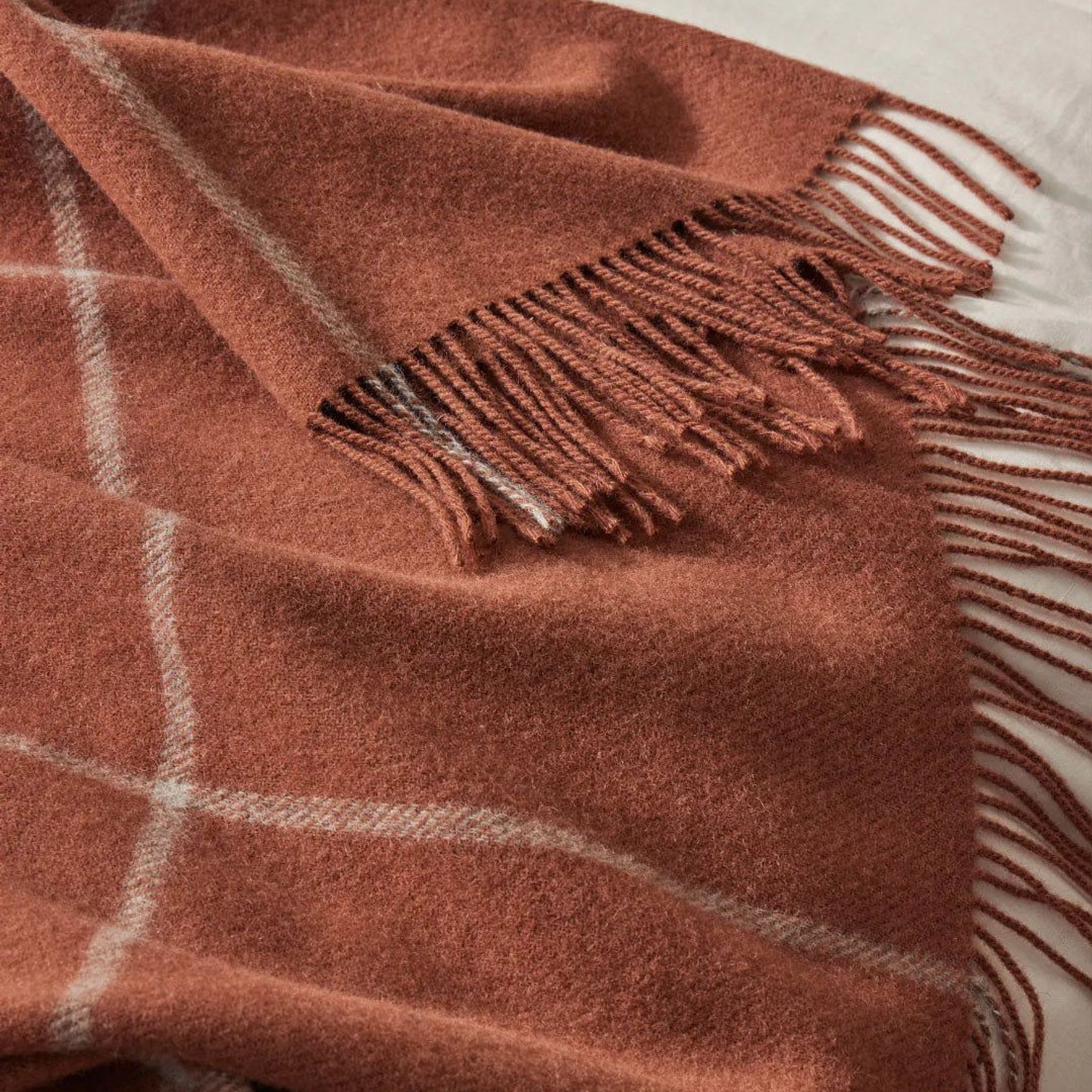 Weave Home Ranfurly Throw - Earth | 100% Wool | Large Size gallery detail image