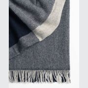 Weave Home Riverton Throw Navy | 100% Wool | Large Size gallery detail image