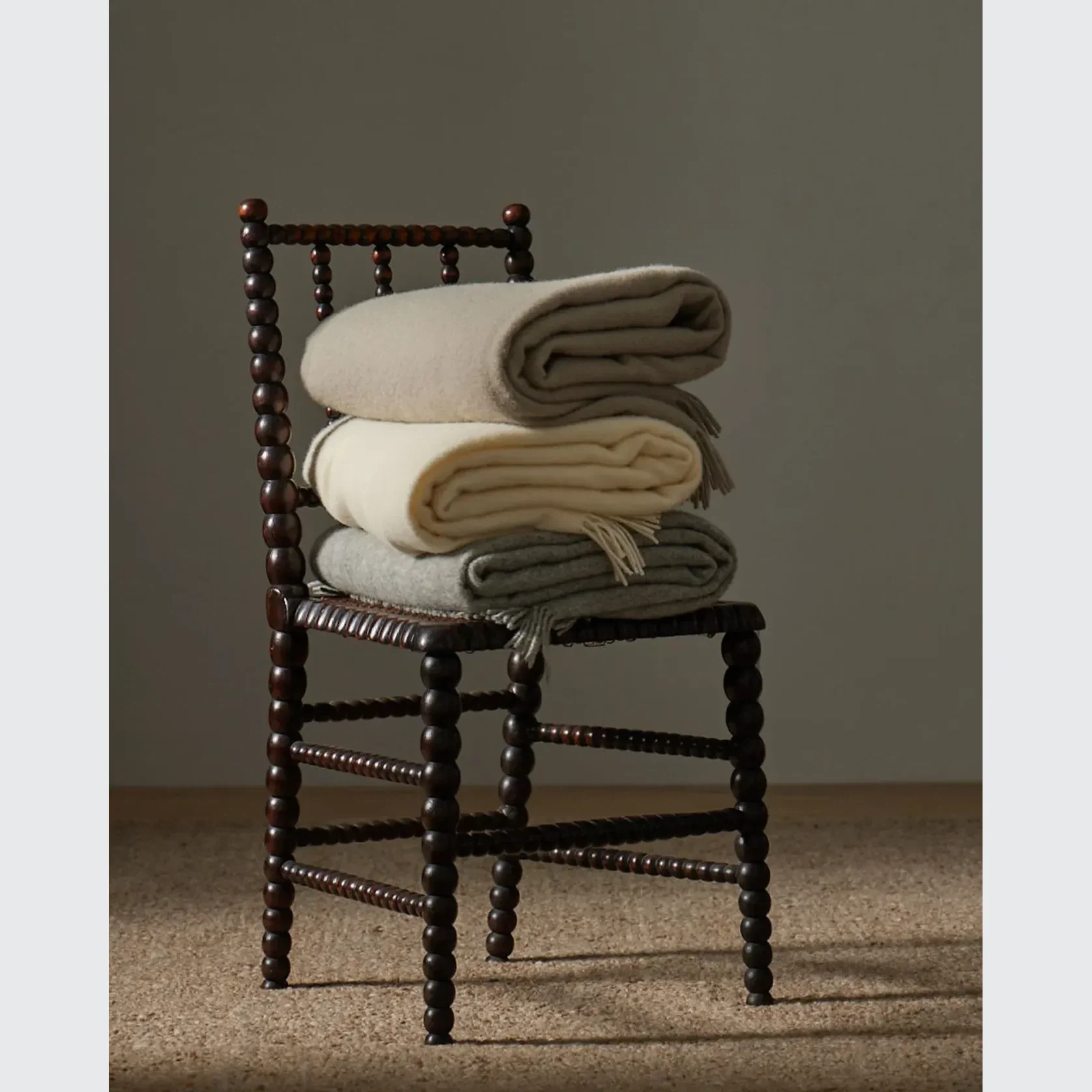Weave Home Nevis Throw Blanket - Snow | NZ Lambswool gallery detail image