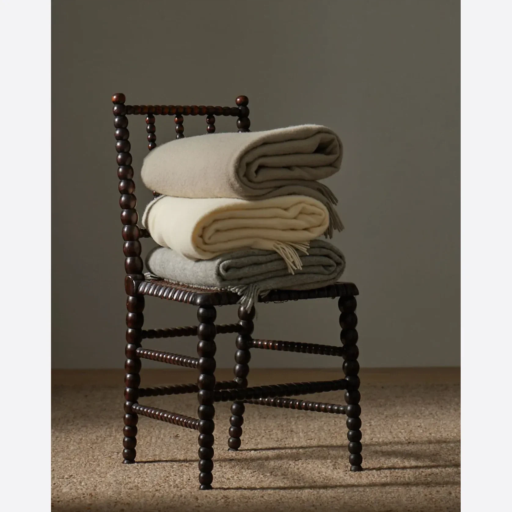 Weave Home Nevis Throw Blanket - Snow | NZ Lambswool gallery detail image
