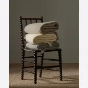 Weave Home Nevis Throw Blanket - Snow | NZ Lambswool gallery detail image