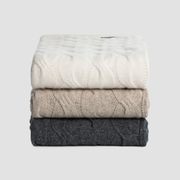 Chunky Cable Angora & Merino Wool Throws gallery detail image