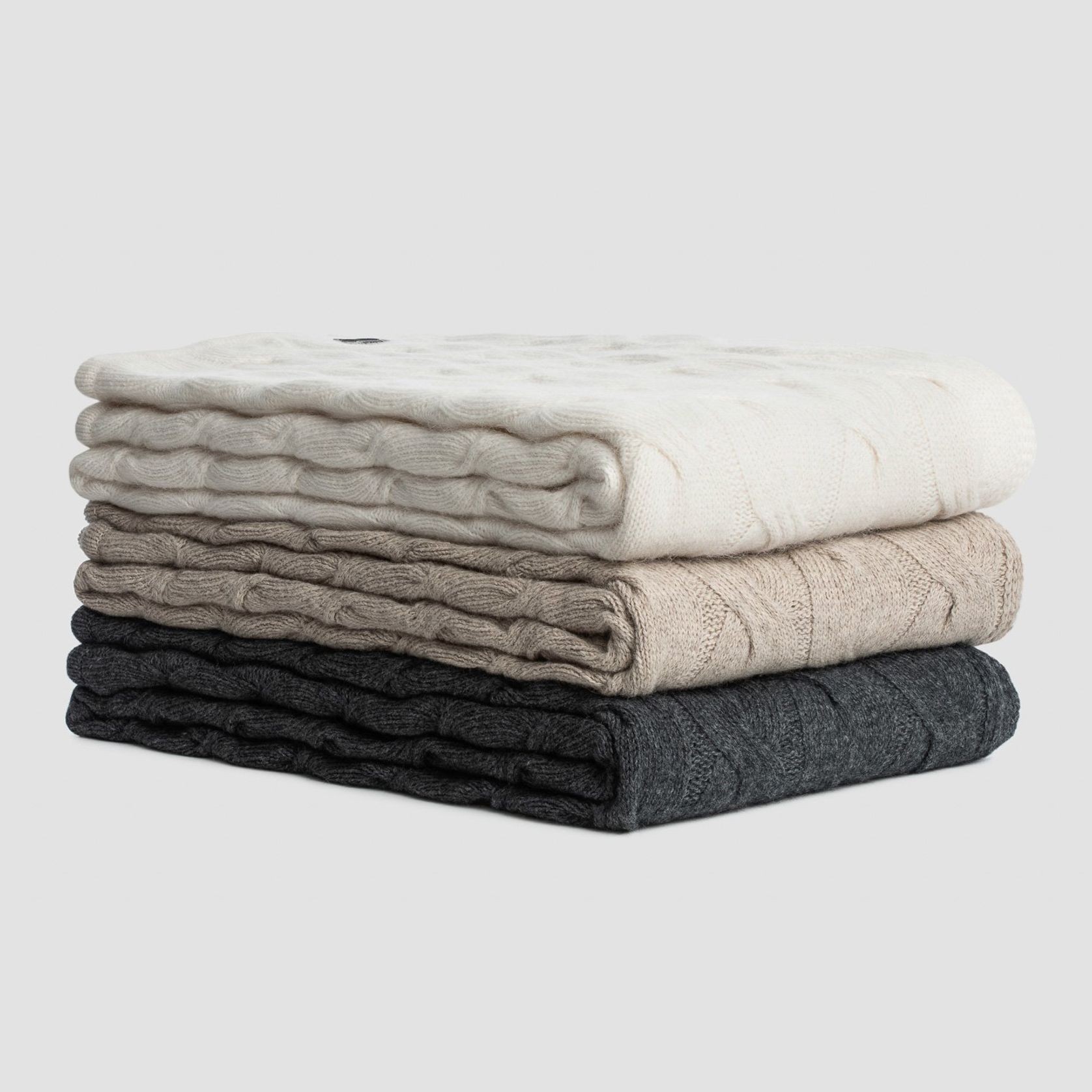 Chunky Cable Angora & Merino Wool Throws gallery detail image