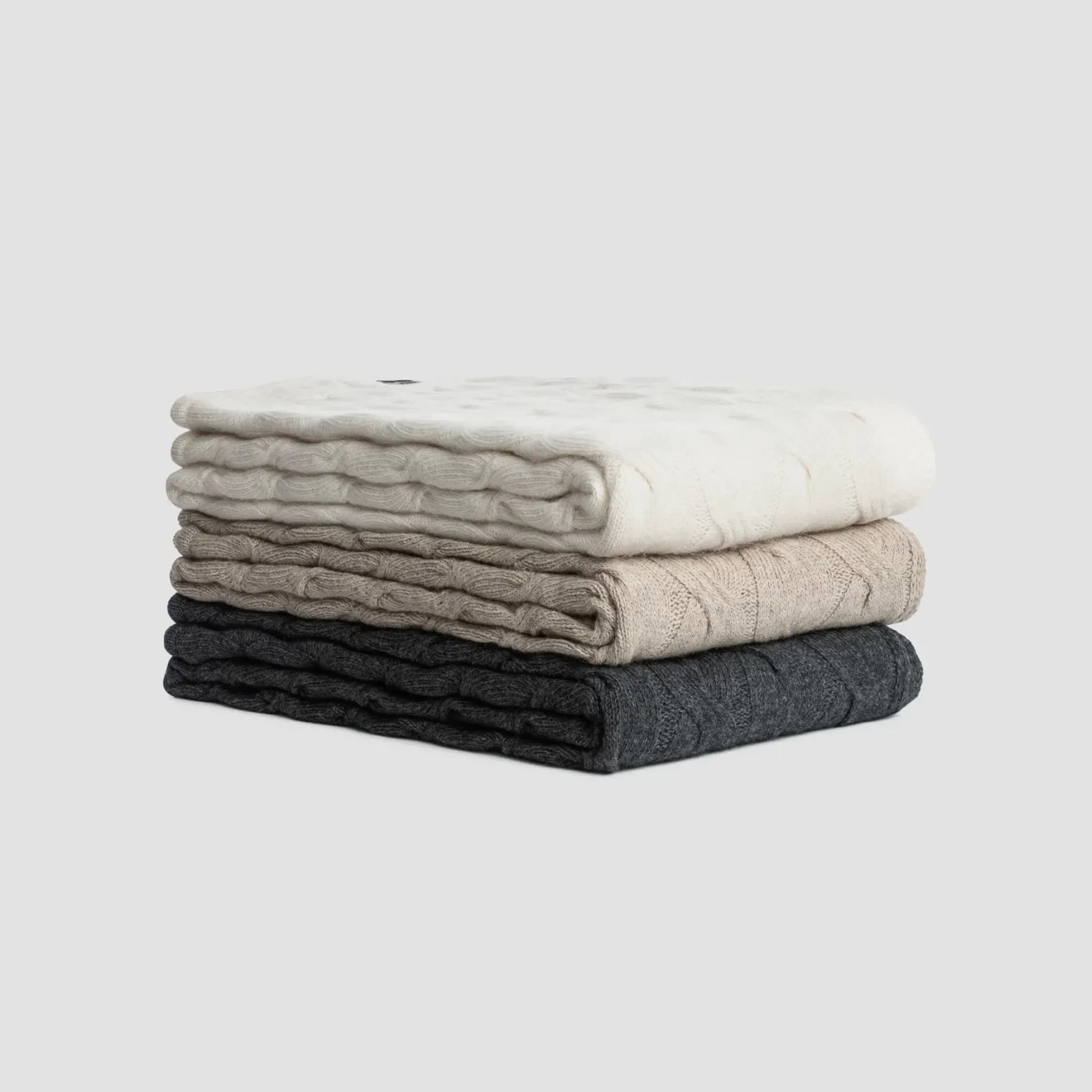 Chunky Cable Angora & Merino Wool Throws gallery detail image