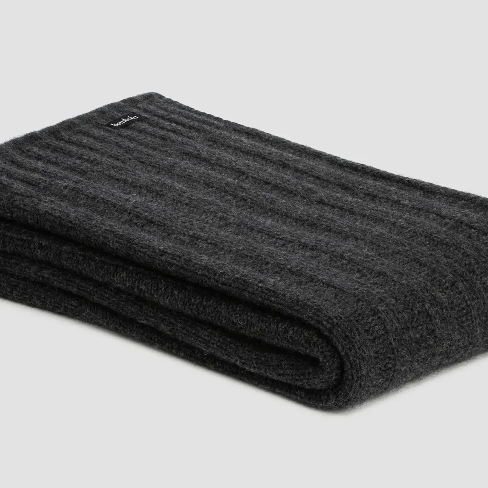 Chunky Rib Angora & Merino Wool Throws gallery detail image
