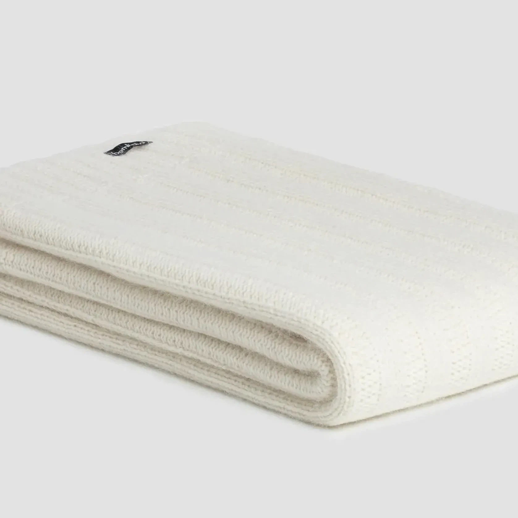 Chunky Rib Angora & Merino Wool Throws gallery detail image