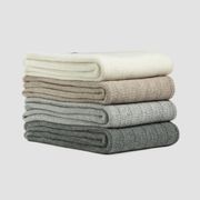 Chunky Rib Angora & Merino Wool Throws gallery detail image