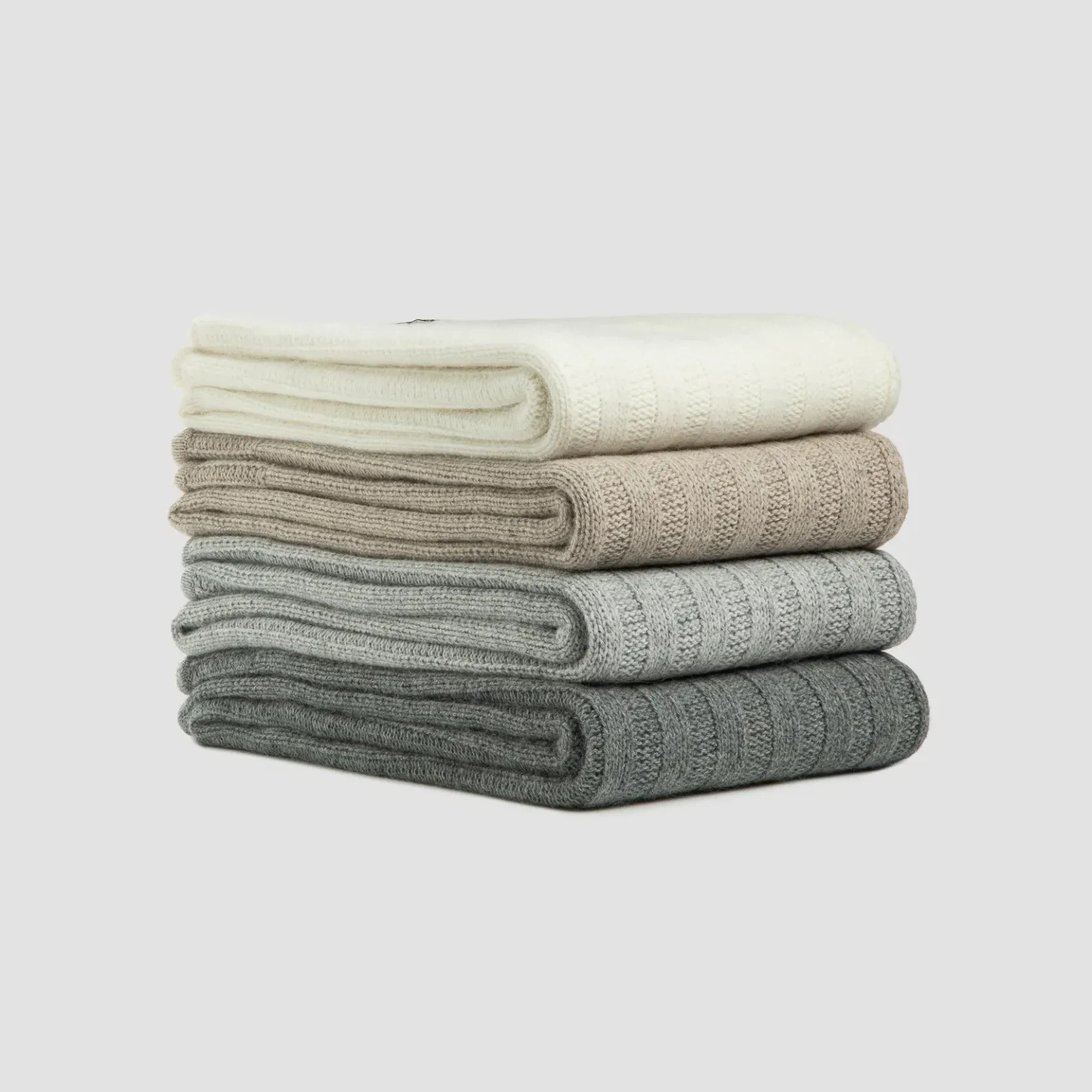 Chunky Rib Angora & Merino Wool Throws gallery detail image