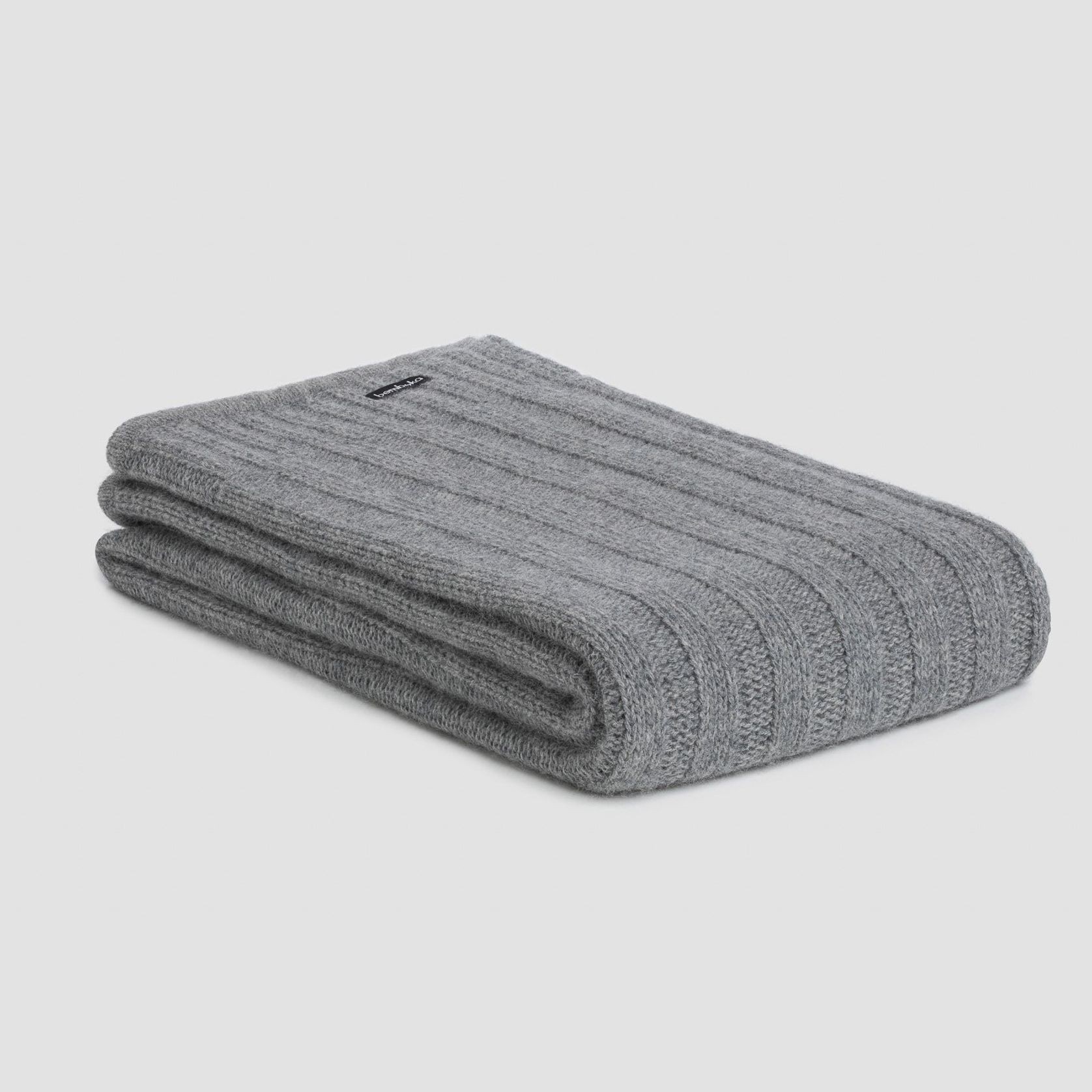 Chunky Rib Angora & Merino Wool Throws gallery detail image