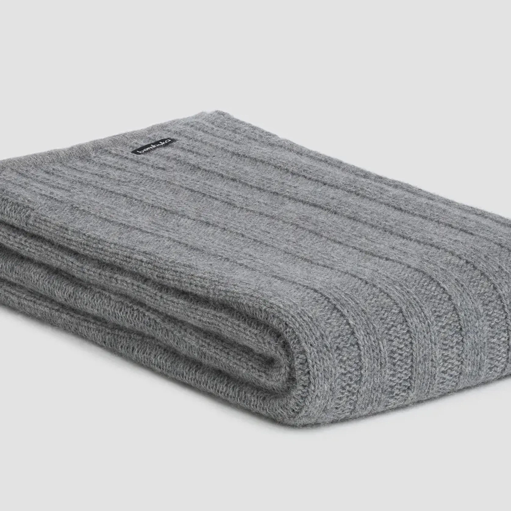 Chunky Rib Angora & Merino Wool Throws gallery detail image