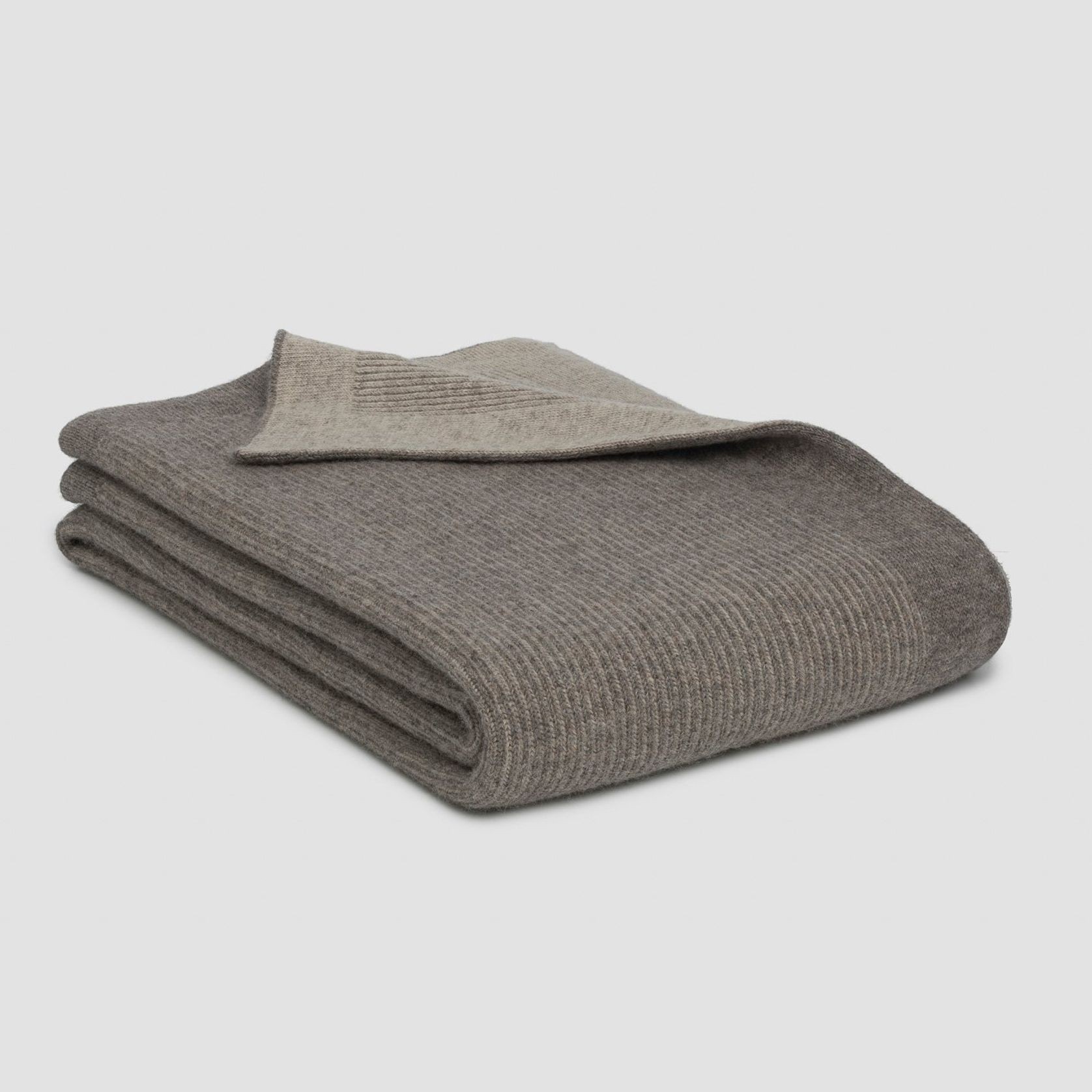 Reversible Rib Angora & Merino Wool Throws gallery detail image