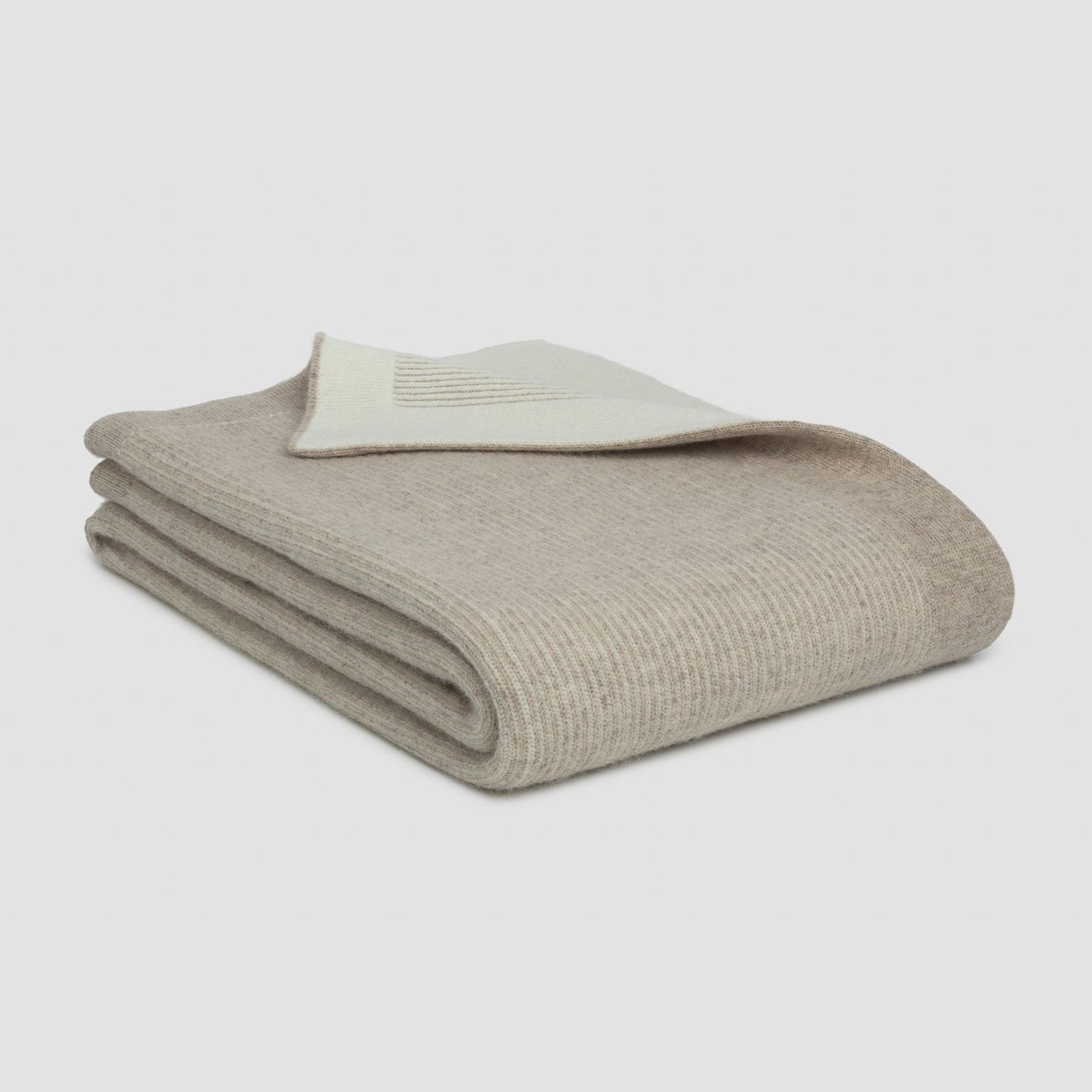 Reversible Rib Angora & Merino Wool Throws gallery detail image