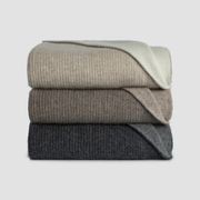 Reversible Rib Angora & Merino Wool Throws gallery detail image