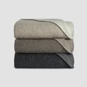 Reversible Rib Angora & Merino Wool Throws gallery detail image
