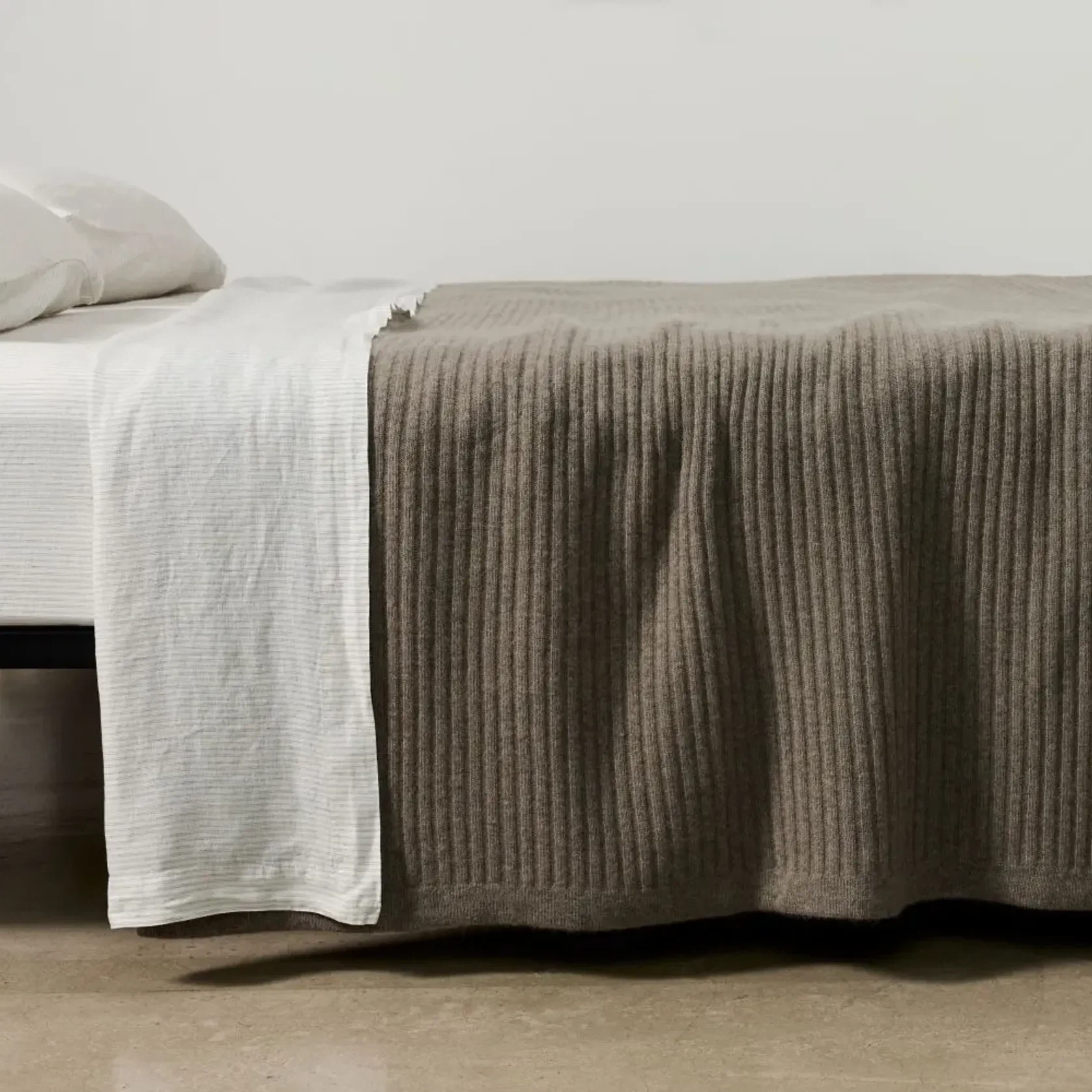 Wide Rib Angora & Merino Wool Blankets gallery detail image