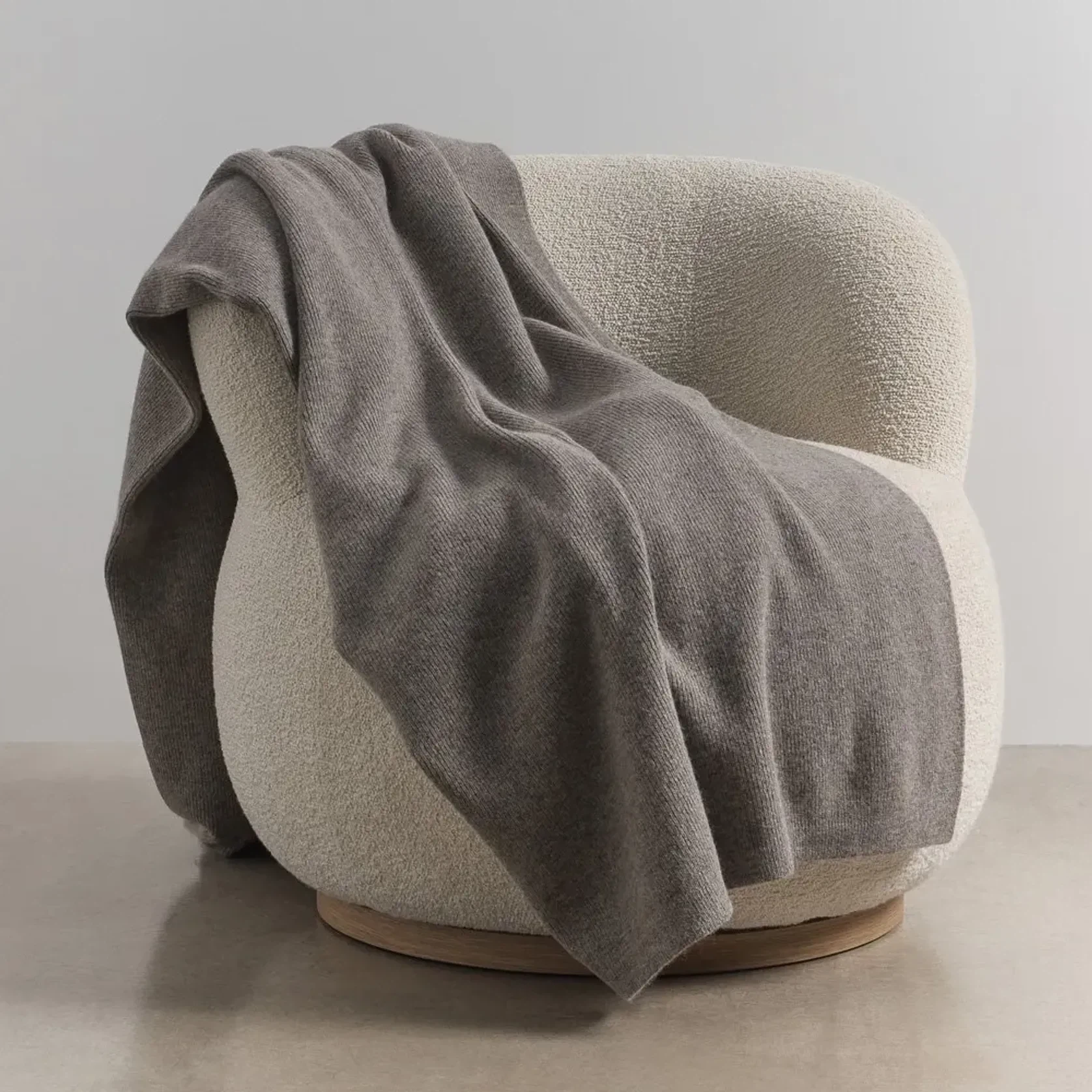 Fine Rib Angora & Merino Wool Throws gallery detail image