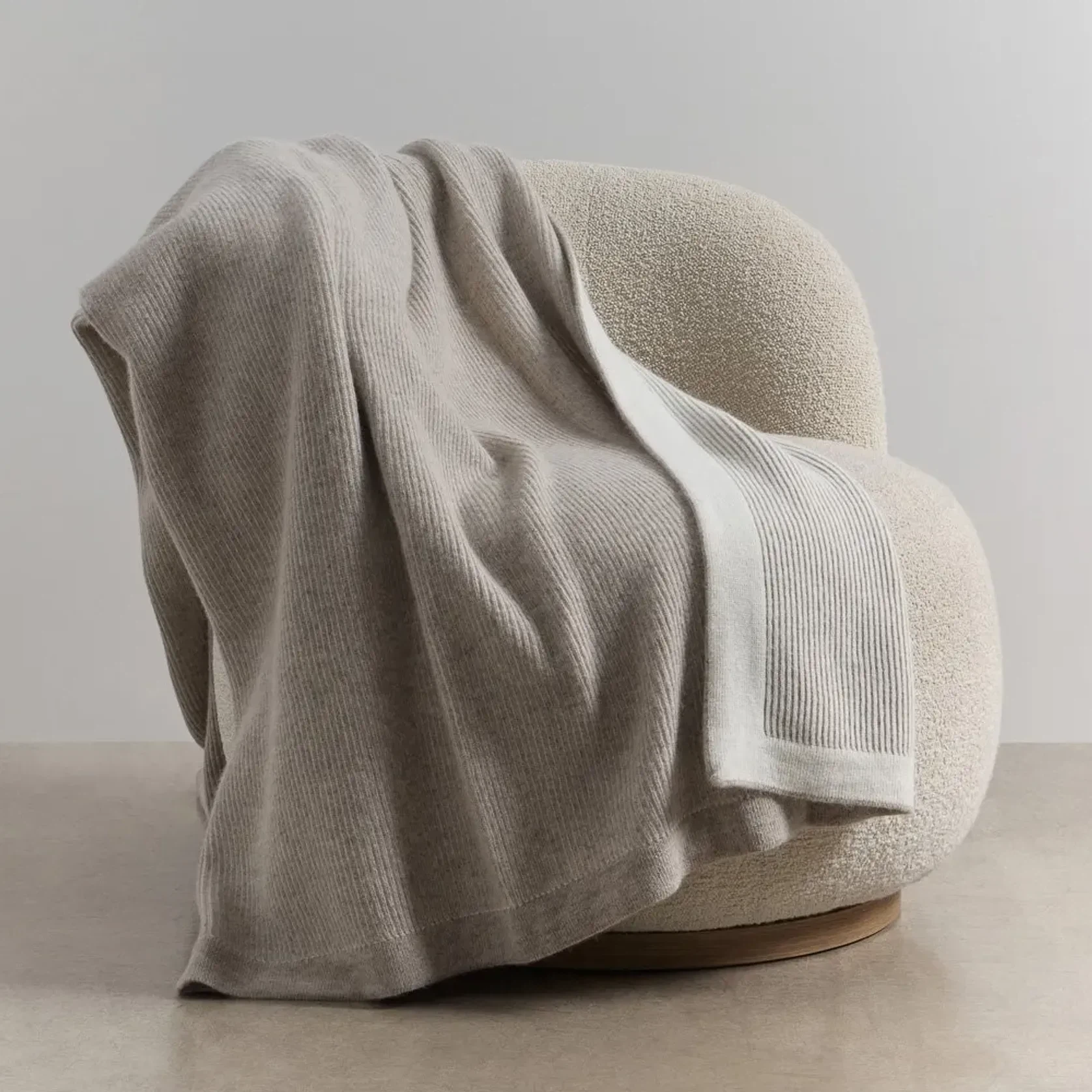 Reversible Rib Angora & Merino Wool Throws gallery detail image