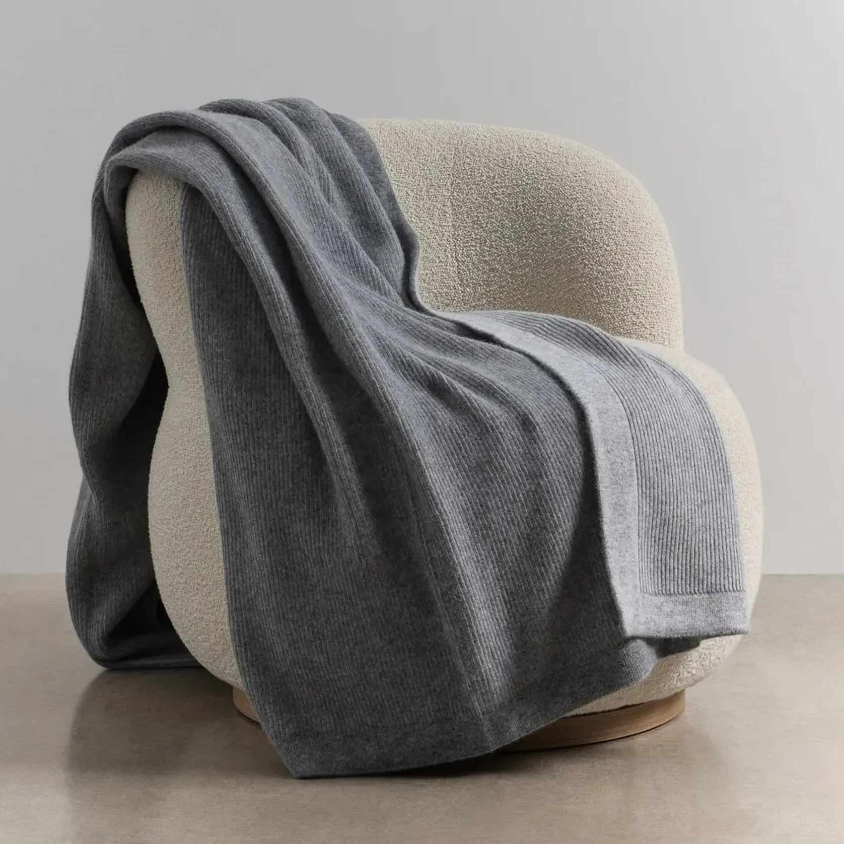 Reversible Rib Angora & Merino Wool Throws gallery detail image