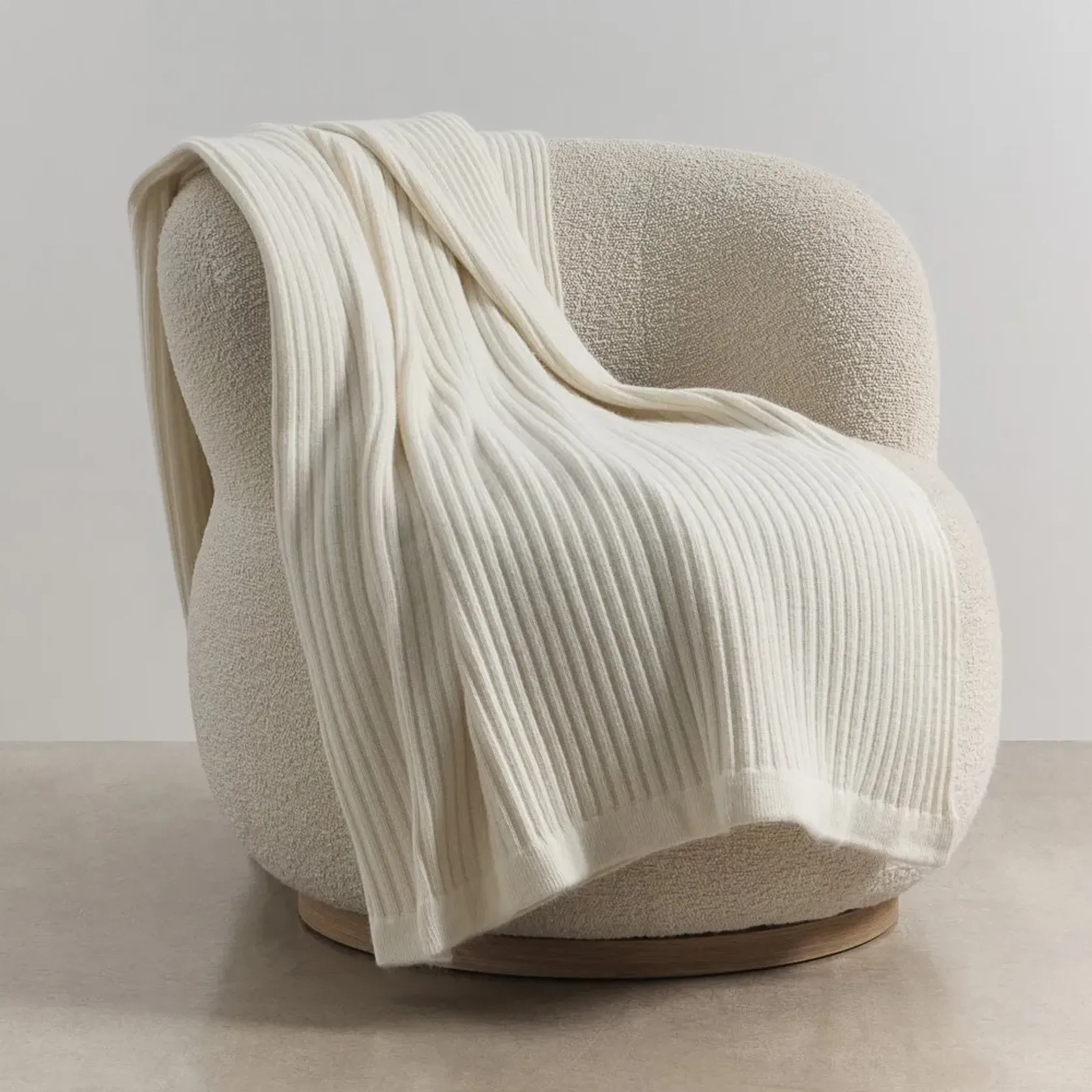Wide Rib Angora & Merino Wool Throws gallery detail image