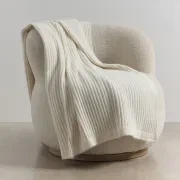 Wide Rib Angora & Merino Wool Throws gallery detail image