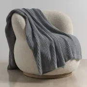 Wide Rib Angora & Merino Wool Throws gallery detail image