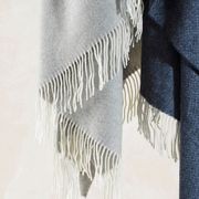 Baya Bambina NZ Merino Wool & Cashmere Throw - Silver gallery detail image
