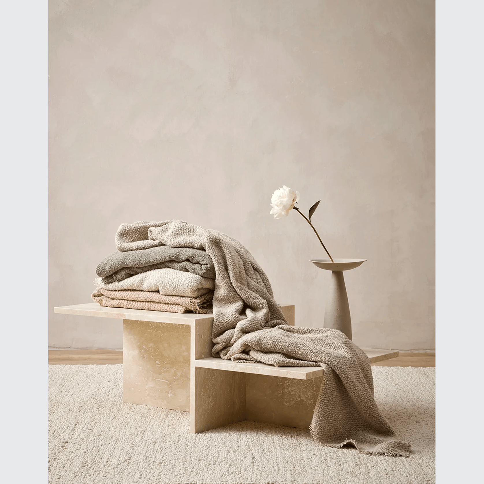 Baya Cromwell Throw - Taupe | Cotton Blend gallery detail image