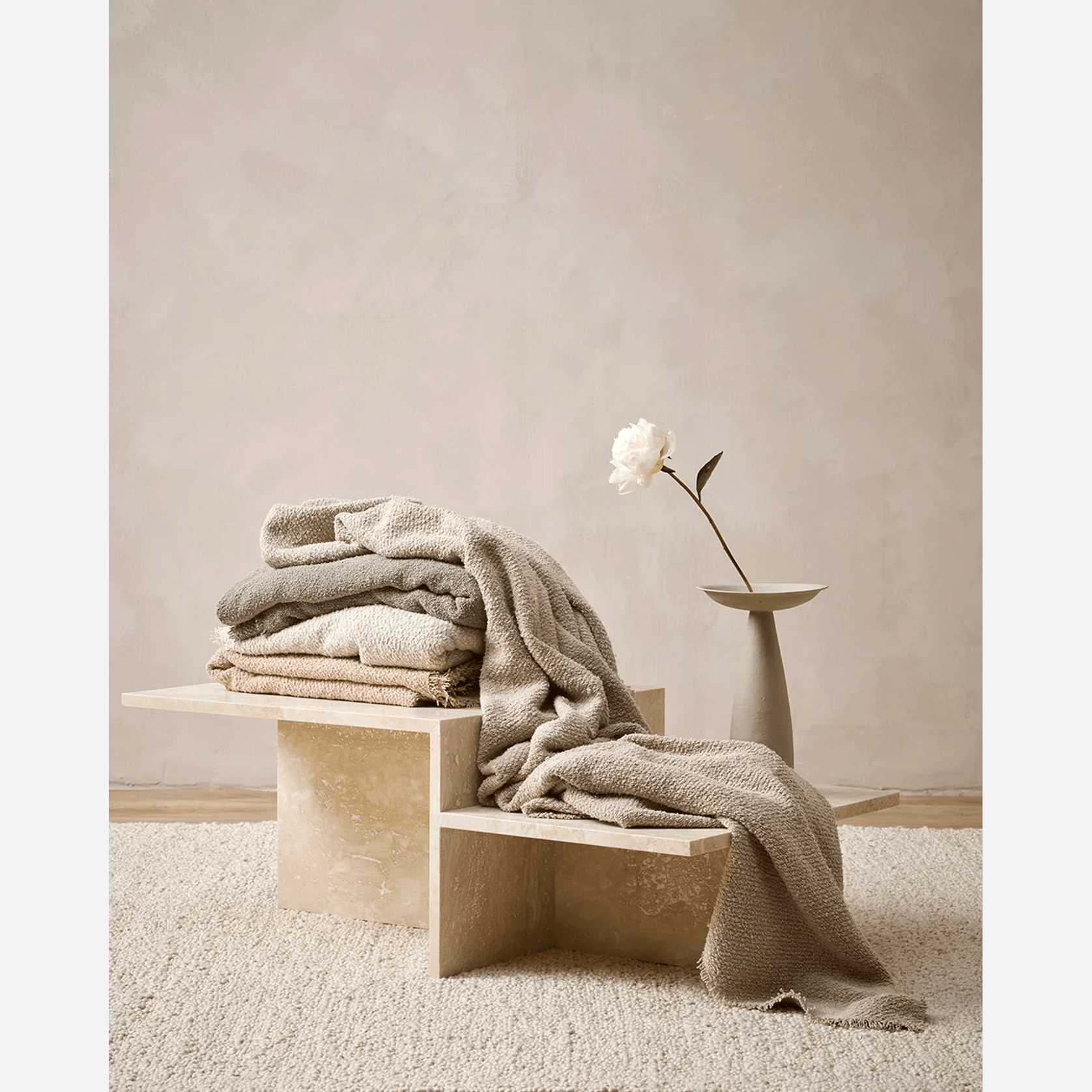 Baya Cromwell Throw - Taupe | Cotton Blend gallery detail image