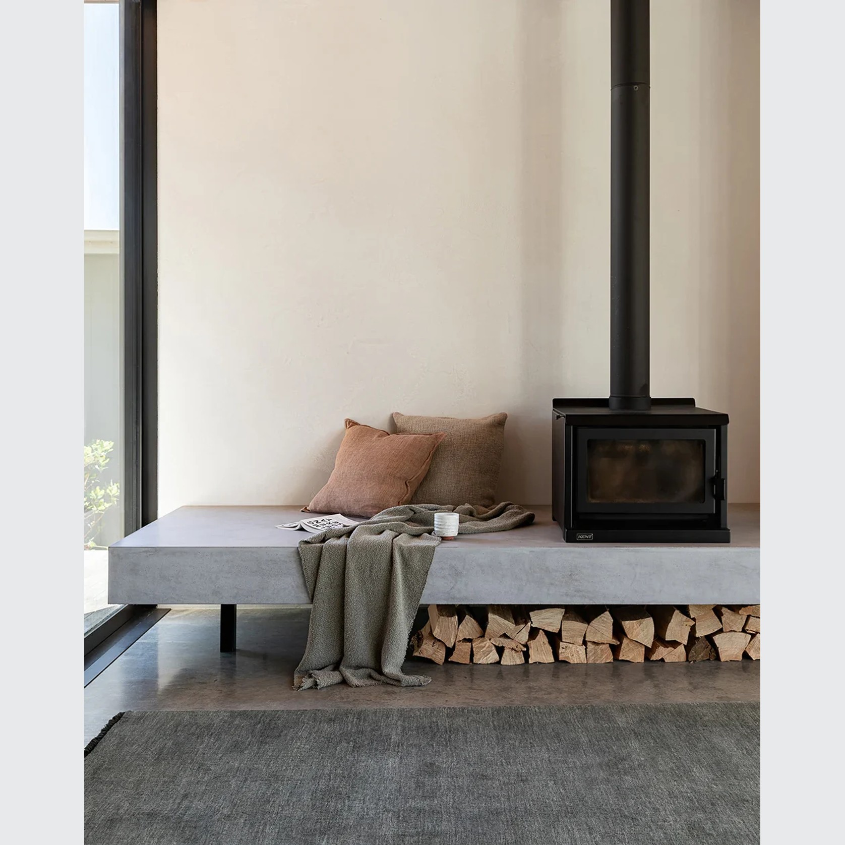 Baya Cromwell Throw - Olive | Cotton Blend gallery detail image