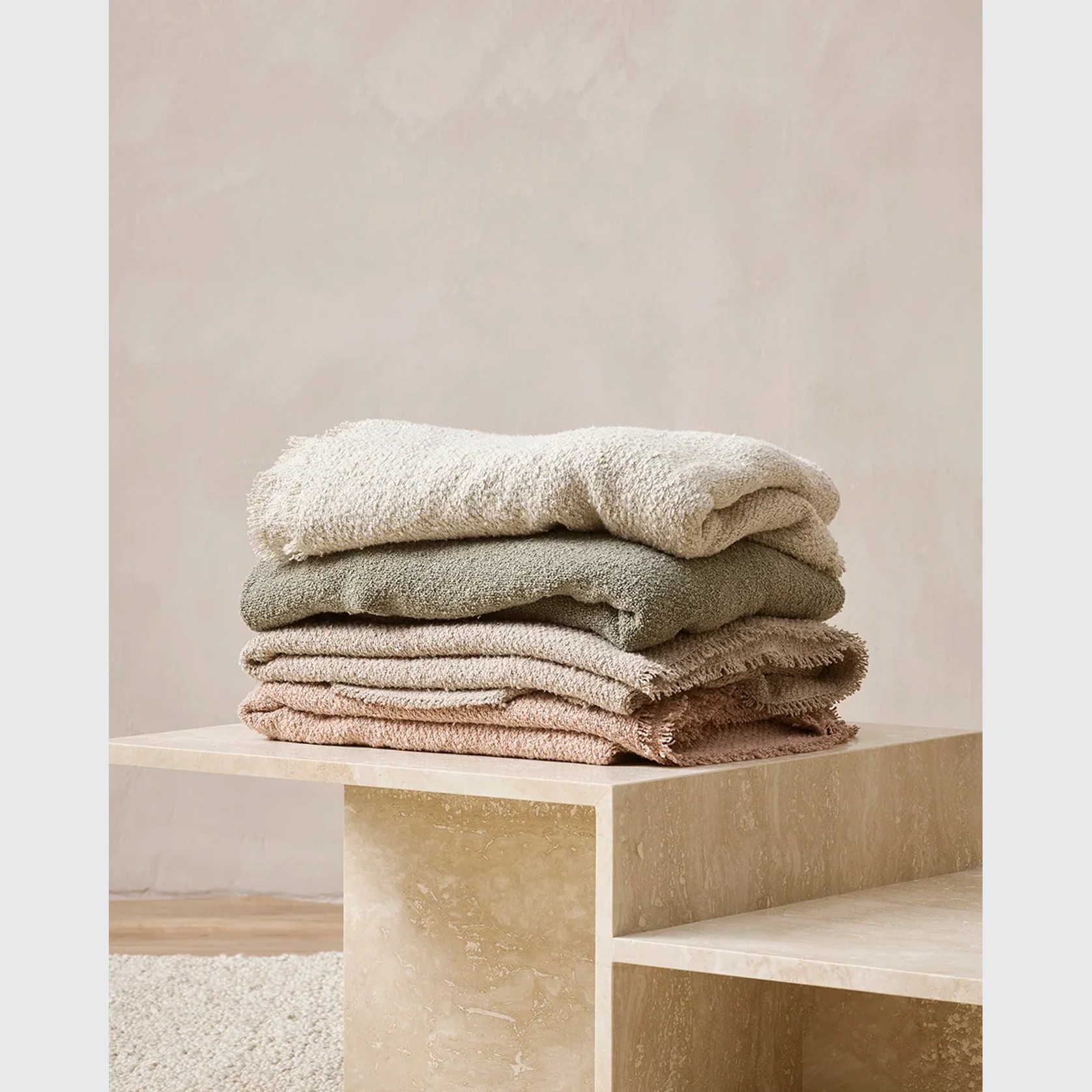 Baya Cromwell Throw - Blush | Cotton Blend gallery detail image