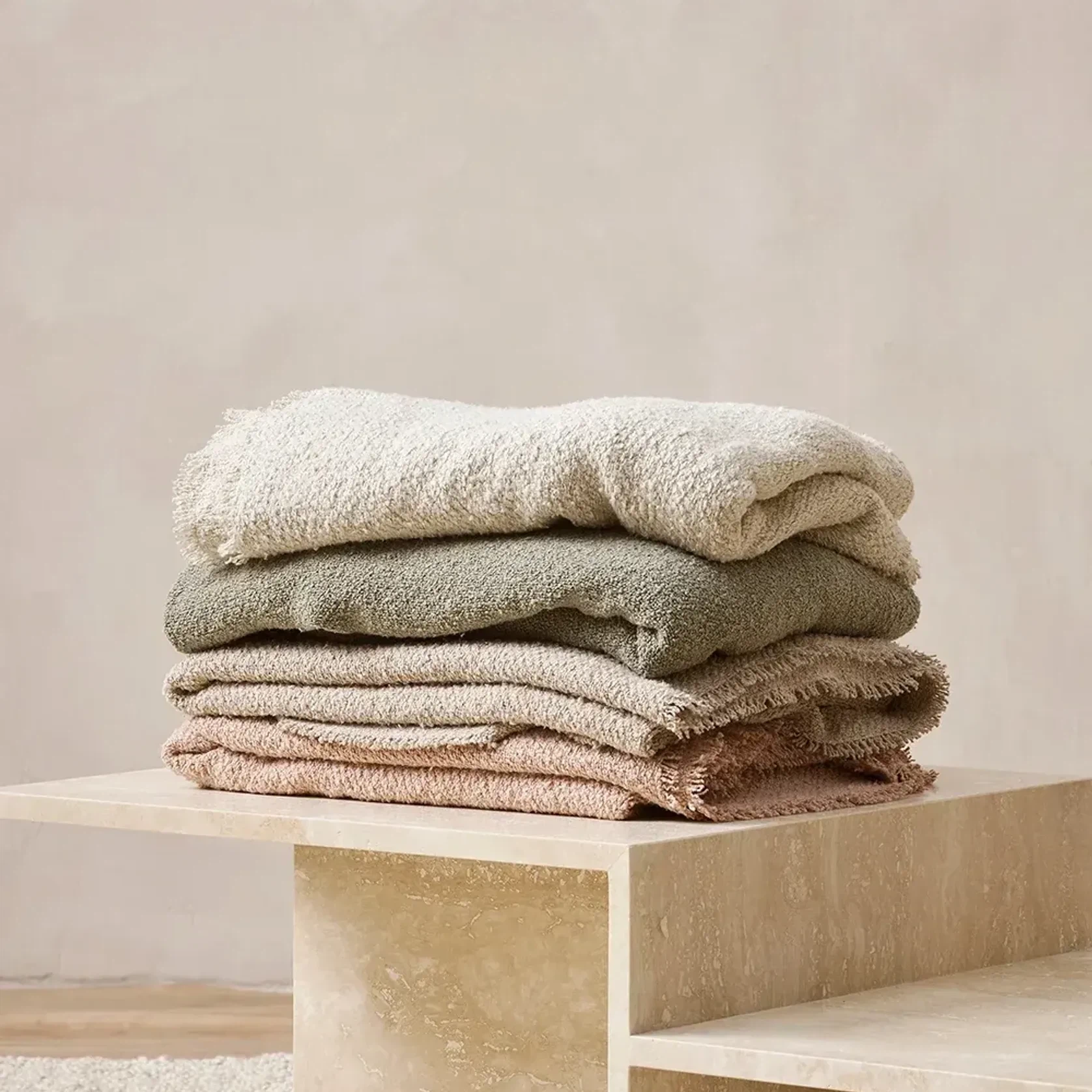 Baya Cromwell Throw - Blush | Cotton Blend gallery detail image