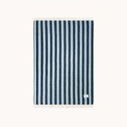 Maison Deux Candy Wrap NZ Wool Throw – Navy Ice Blue gallery detail image