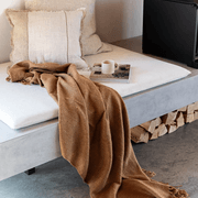 Baya Richmond Throw - Cinnamon | Acrylic/Wool Blend gallery detail image