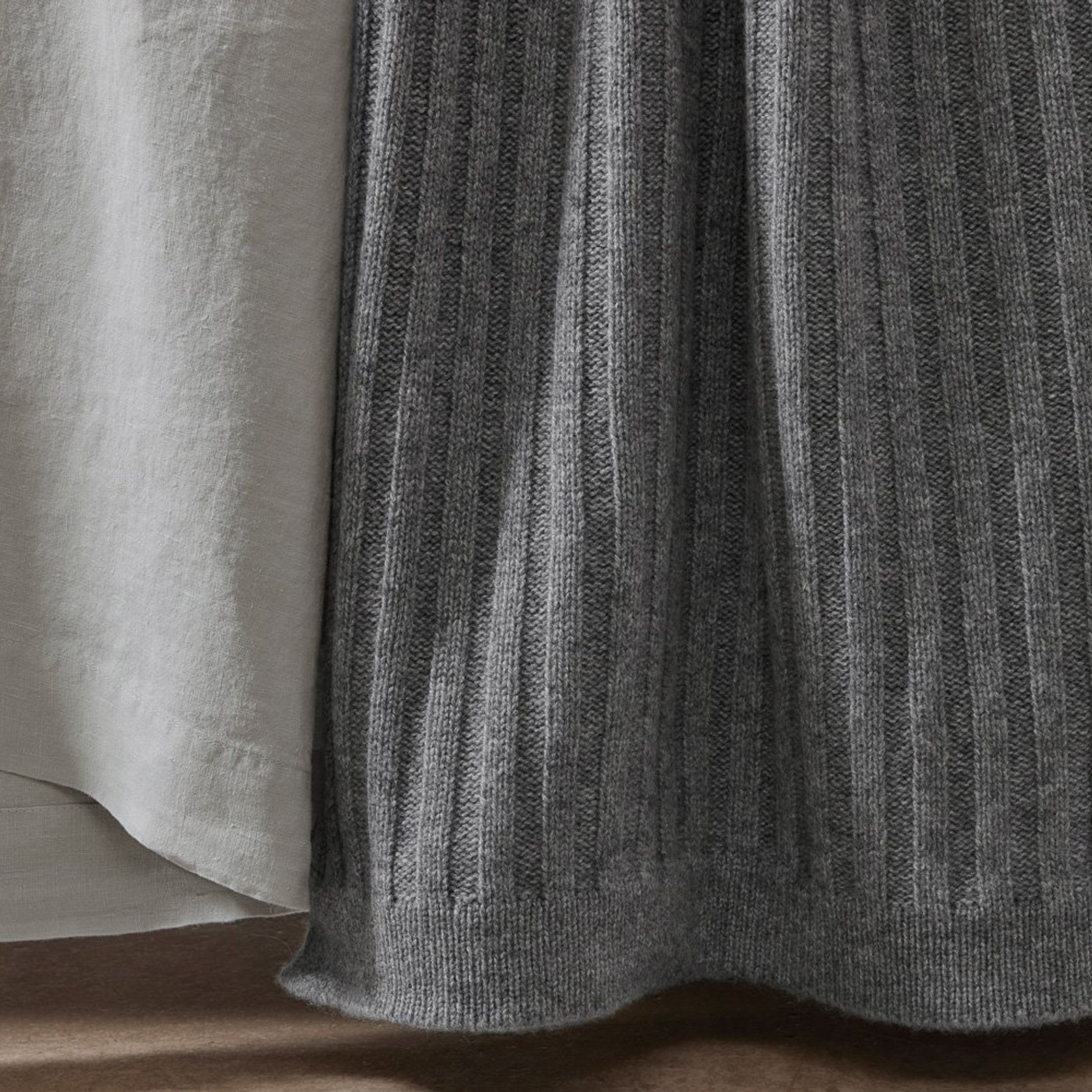 Wide Rib Italian Cashmere Blankets gallery detail image