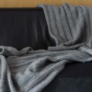 Chunky Rib Angora & Merino Wool Throws gallery detail image
