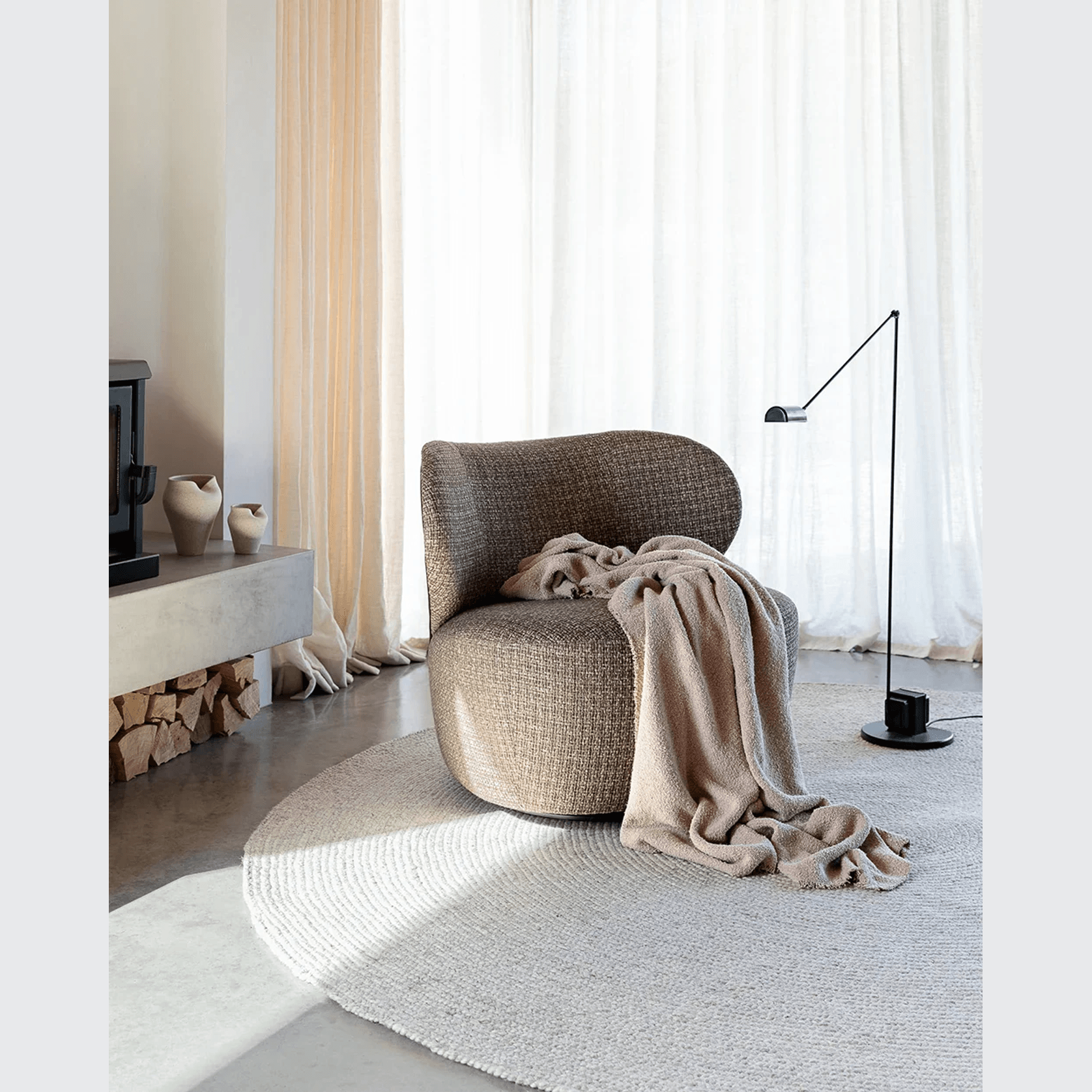 Baya Cromwell Throw - Blush | Cotton Blend gallery detail image