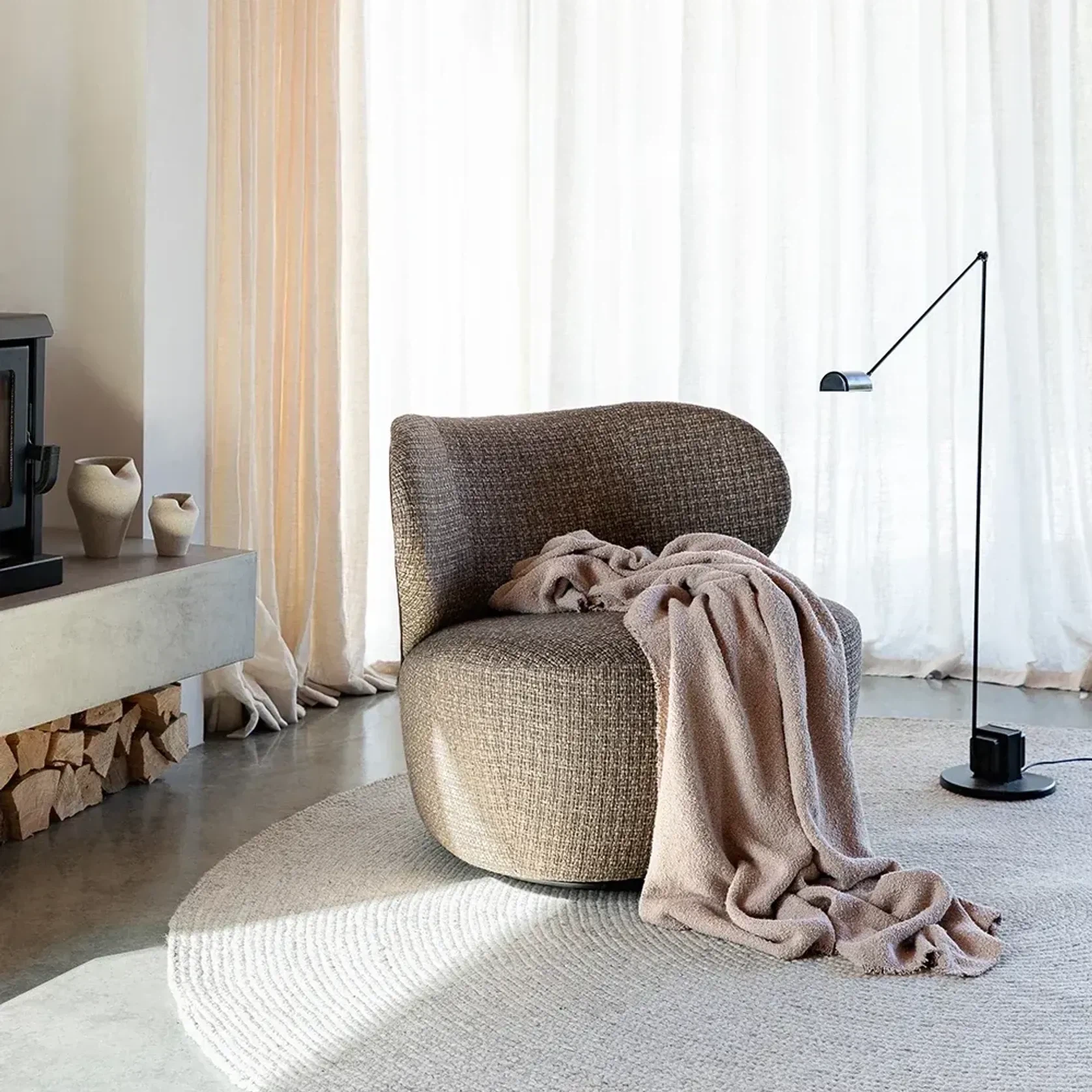 Baya Cromwell Throw - Blush | Cotton Blend gallery detail image