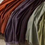 Weave Home Fiord Throw Blanket - Kelp | 100% Premium Wool gallery detail image
