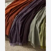 Weave Home Fiord Throw Blanket - Kelp | 100% Premium Wool gallery detail image