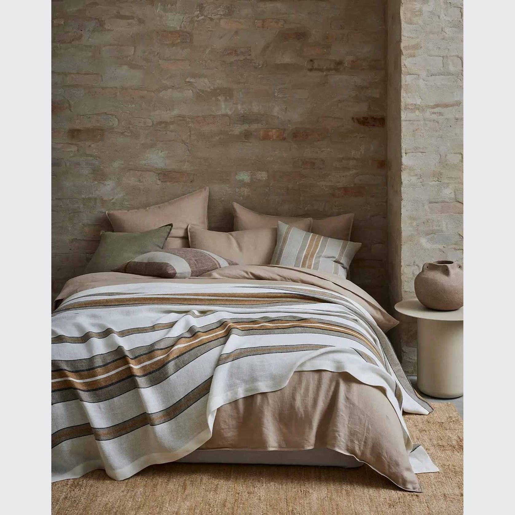 Weave Home European Linen Franco Throw - Amber gallery detail image