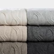 Chunky Cable Italian Cashmere Throws gallery detail image