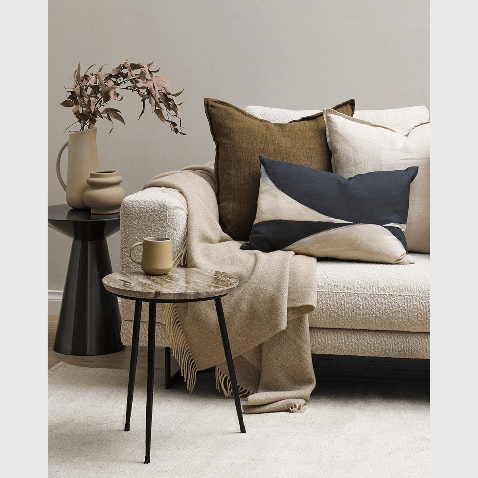 Baya Littano Throw - Oatmeal gallery detail image