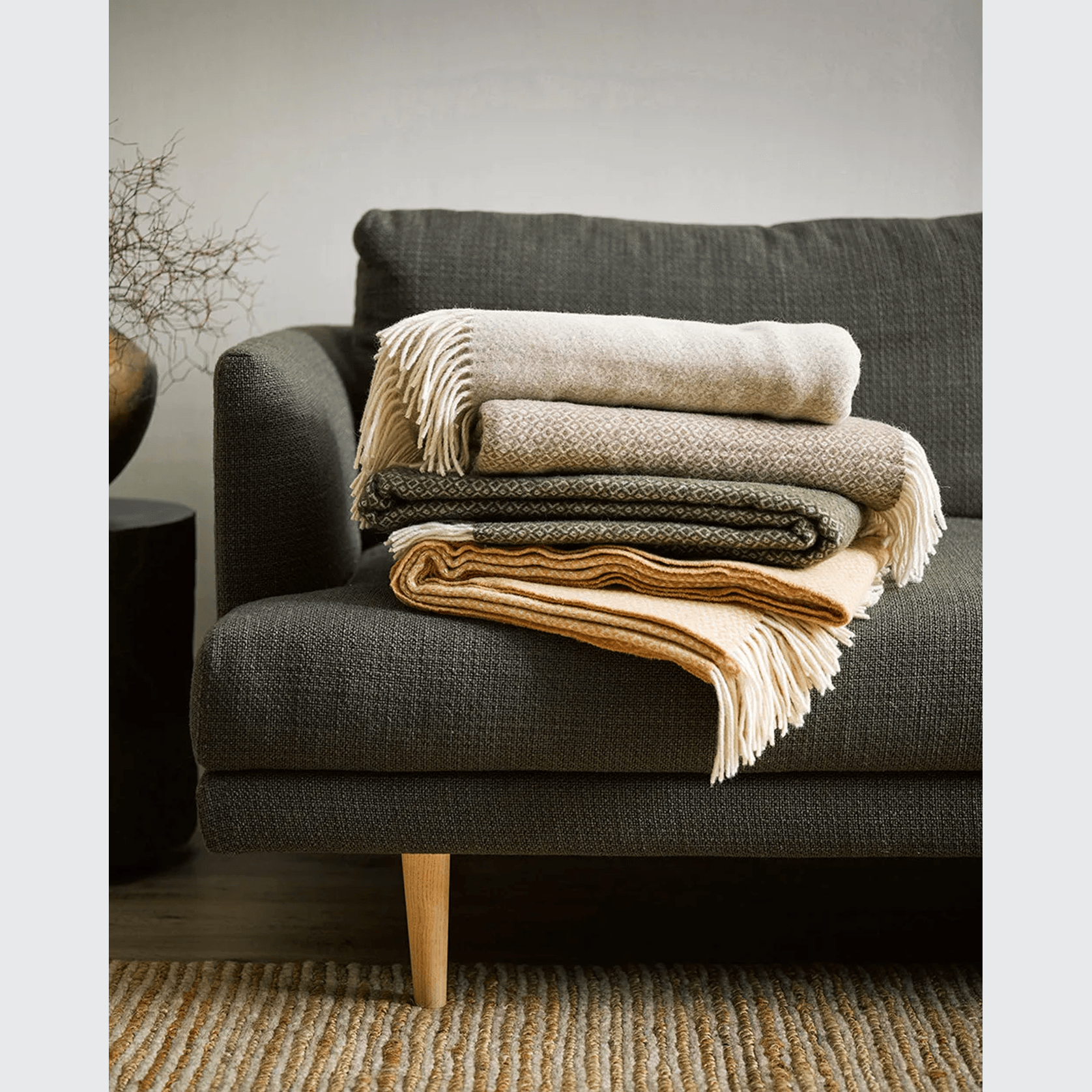 Baya Littano Throw - Oatmeal gallery detail image