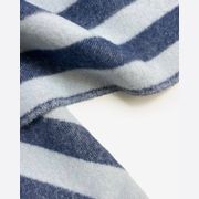 Maison Deux Candy Wrap NZ Wool Throw – Navy Ice Blue gallery detail image
