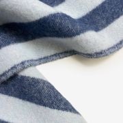 Maison Deux Candy Wrap NZ Wool Throw – Navy Ice Blue gallery detail image