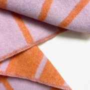 Maison Deux Lines Reversible NZ Wool Throw – Lilac Orange gallery detail image