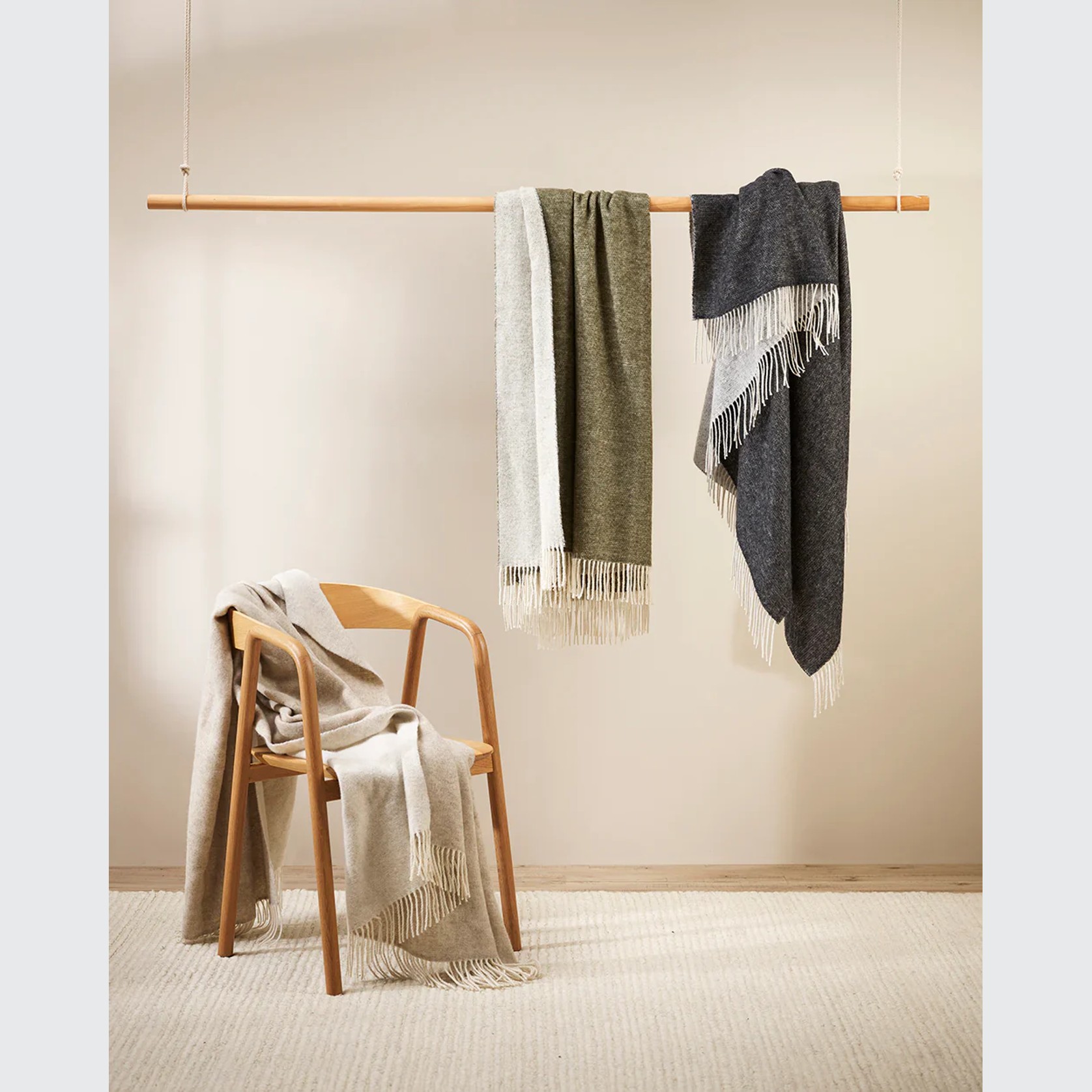 Baya Casa Throw - Kale | Merino Blend gallery detail image